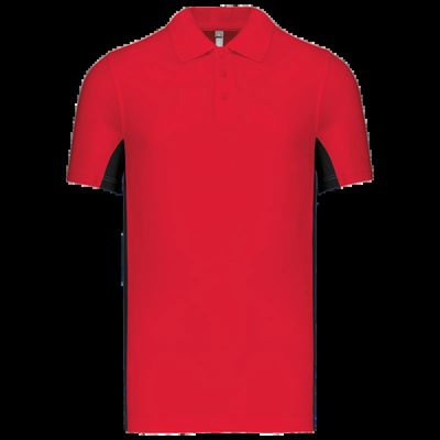Polo manga bicolor hombre Red / Black M