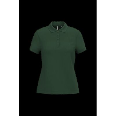 Polo piqué de manga corta de mujer Forest Green L