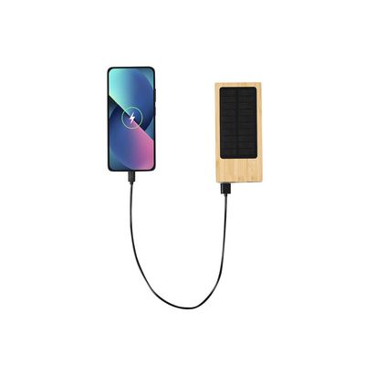 Power Bank Solar 4000mAh Bambú