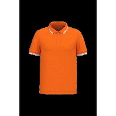Polo manga corta hombre Orange / White Xxl