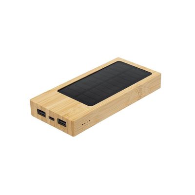 Power Bank Solar 4000mAh Bambú