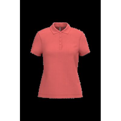 Polo piqué de manga corta de mujer True Coral M