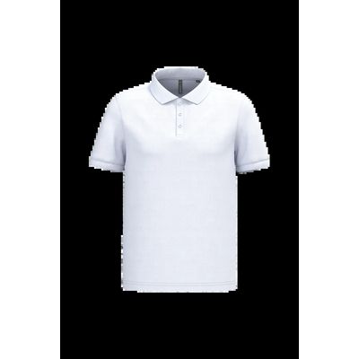 Polo piqué manga corta de algodón White Xxl