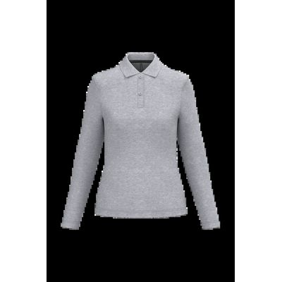 Polo manga larga mujer algodón lavable Oxford Grey Xxl