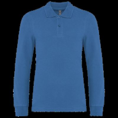 Polo manga larga infantil algodón Light Royal Blue 4/6 Ans