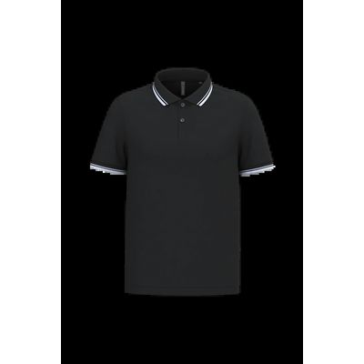 Polo manga corta hombre Black / White 4Xl