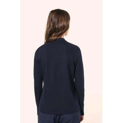 Polo manga larga mujer corte recto