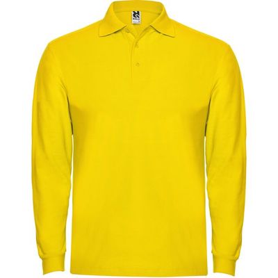 Polo Manga Larga con Puños Amarillo 3Xl