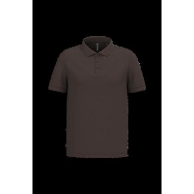 Polo piqué manga corta de algodón Chocolate Xl