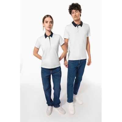 Polo bicolor hombre algodón