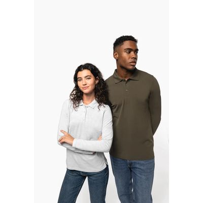 Polo manga larga mujer algodón lavable
