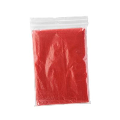 Poncho para lluvia con capucha Rojo Talla Única Adulto