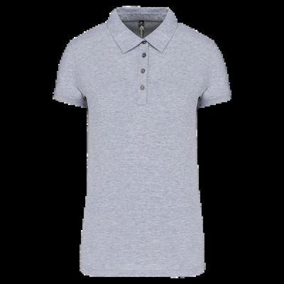 Polo básico de manga corta para mujer Oxford Grey M