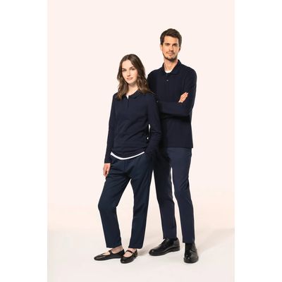 Polo manga larga mujer corte recto