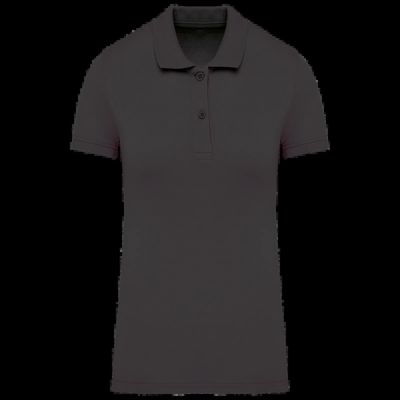 Polo de mujer de algodón orgánico Dark Grey Xs