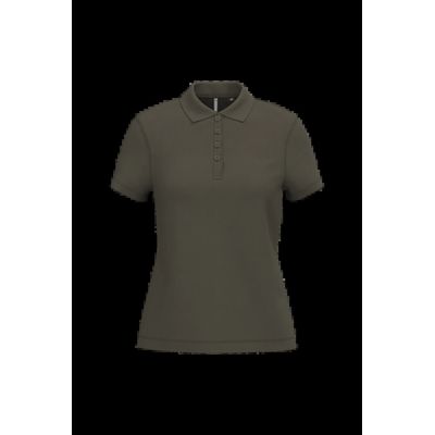 Polo piqué de manga corta de mujer Dark Khaki S