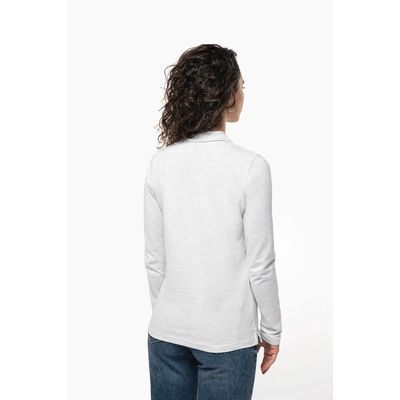 Polo manga larga mujer algodón lavable