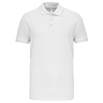 Polo de punto piqué manga corta White 3Xl