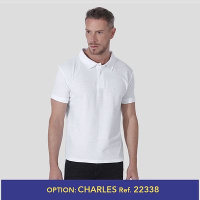 Polo Blanco 100% Algodón Adulto