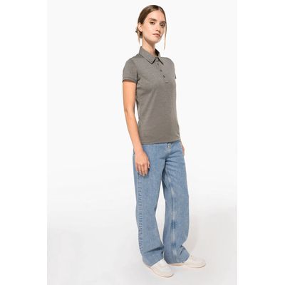 Polo básico de manga corta para mujer
