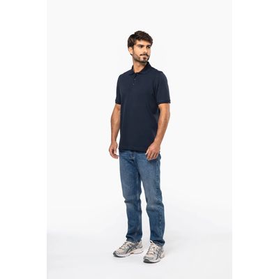 Polo de punto piqué manga corta