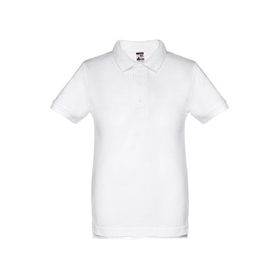 Polo Manga Corta Niños Unisex Blanco 10