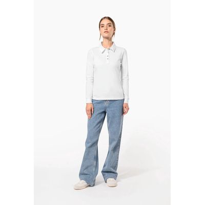 Polo jersey manga larga mujer
