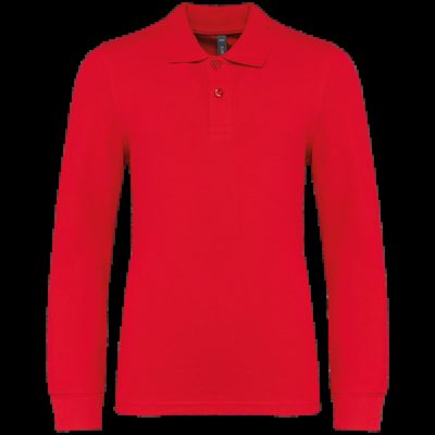 Polo manga larga infantil algodón Red 10/12 Ans