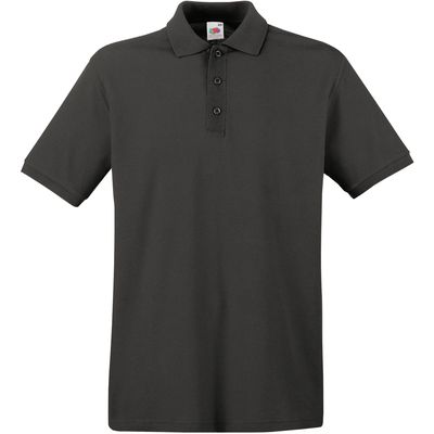 Polo Premium 100% algodón piqué Light Graphite S