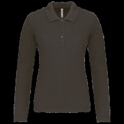 Polo de manga larga entallado mujer Dark Grey M
