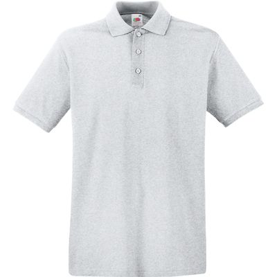 Polo Premium 100% algodón piqué Heather Grey Xxl