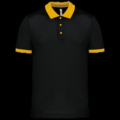 Polo entallado y estilo moderno Black / Yellow M