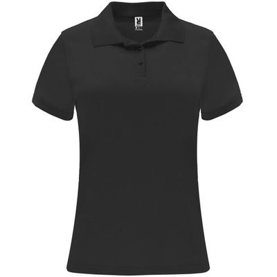 Polo técnico de manga corta para mujer Negro M