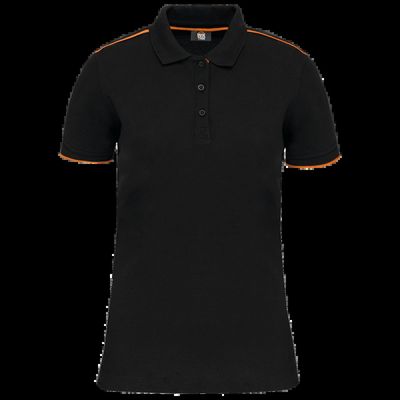 Polo ropa profesional mujer Black / Orange M