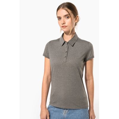 Polo básico de manga corta para mujer