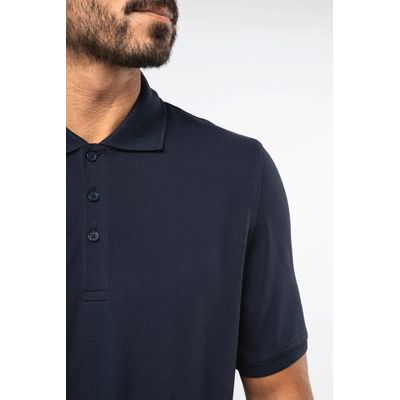 Polo de punto piqué manga corta