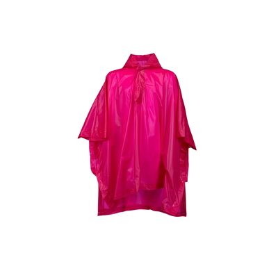 Poncho plegable impermeable para niños Fushia
