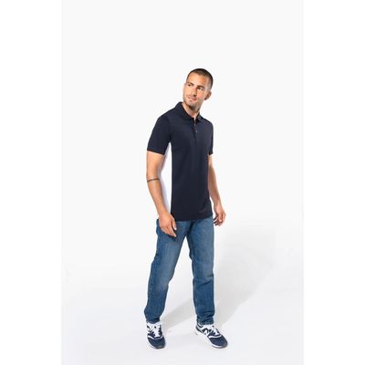 Polo manga bicolor hombre