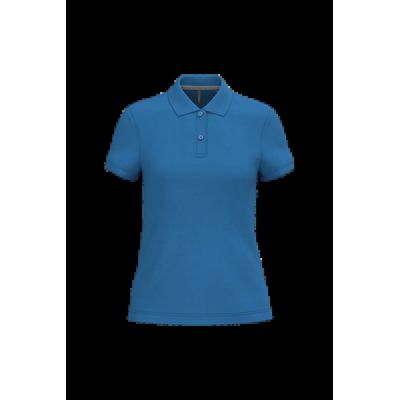 Polo manga corta mujer algodón Light Royal Blue L