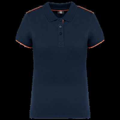 Polo ropa profesional mujer Navy / Fluorescent Orange 3Xl