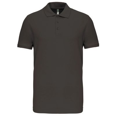 Polo de punto piqué manga corta Dark Grey Xxl