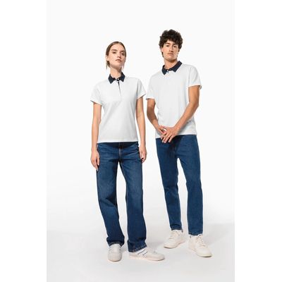 Polo bicolor hombre algodón