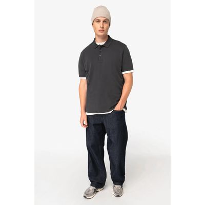 Polo eco hombre Washed Coal Grey S