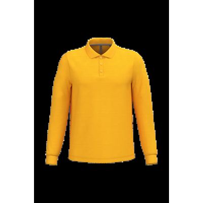Polo manga larga hombre algodón piqué Yellow M