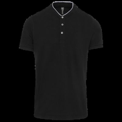 Polo cuello mao para hombre Black / Oxford Grey Xs