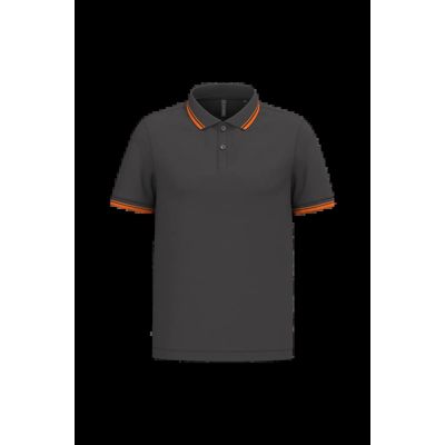 Polo manga corta hombre Dark Grey / Orange S
