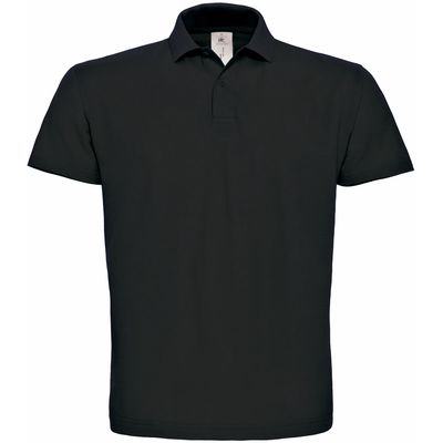 Polo hombre cuello canalé Black 4Xl