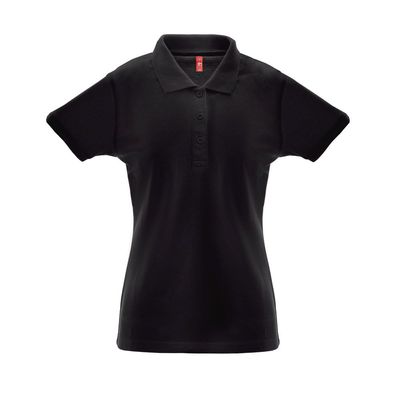 Polo Algodón-Poliéster Mujer Negro L