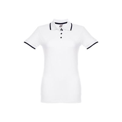 Polo slim fit mujer bicolor
