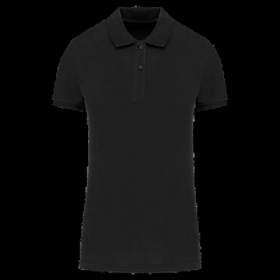 Polo de mujer de algodón orgánico Black L